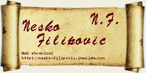 Neško Filipović vizit kartica